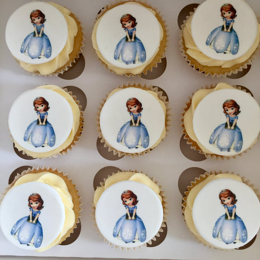 Printed Topper Cupcakes