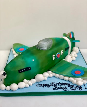 Fighter Plane Shaped Birthday Cake