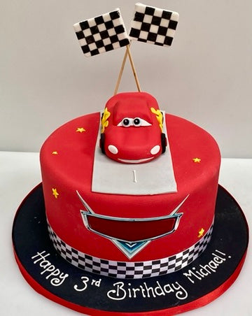 Lightening McQueen Cars Themed Birthday Cake