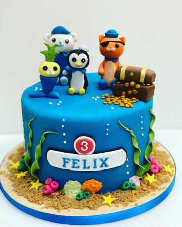 Octonauts themed birthday cake made bespoke in london