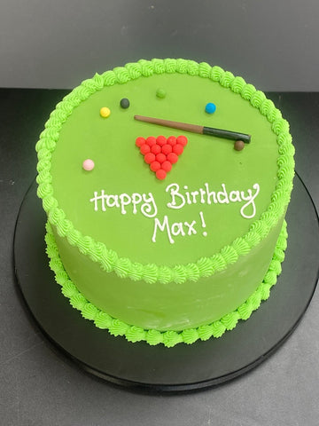 Snooker Themed Birthday Cake