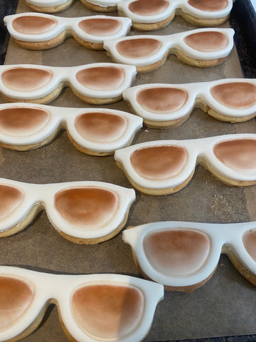 Corporate Cookies shaped like sunglasses for a product launch party