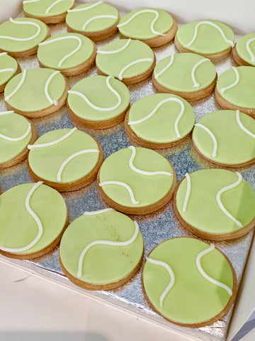 Tennis Ball Themed Cookies for Corporate Event and product launch Wimbledon