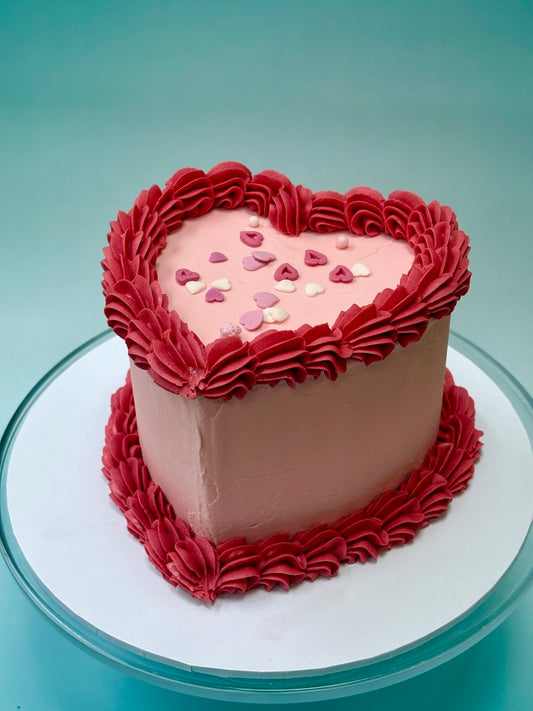 Heart Shaped Vintage Cake