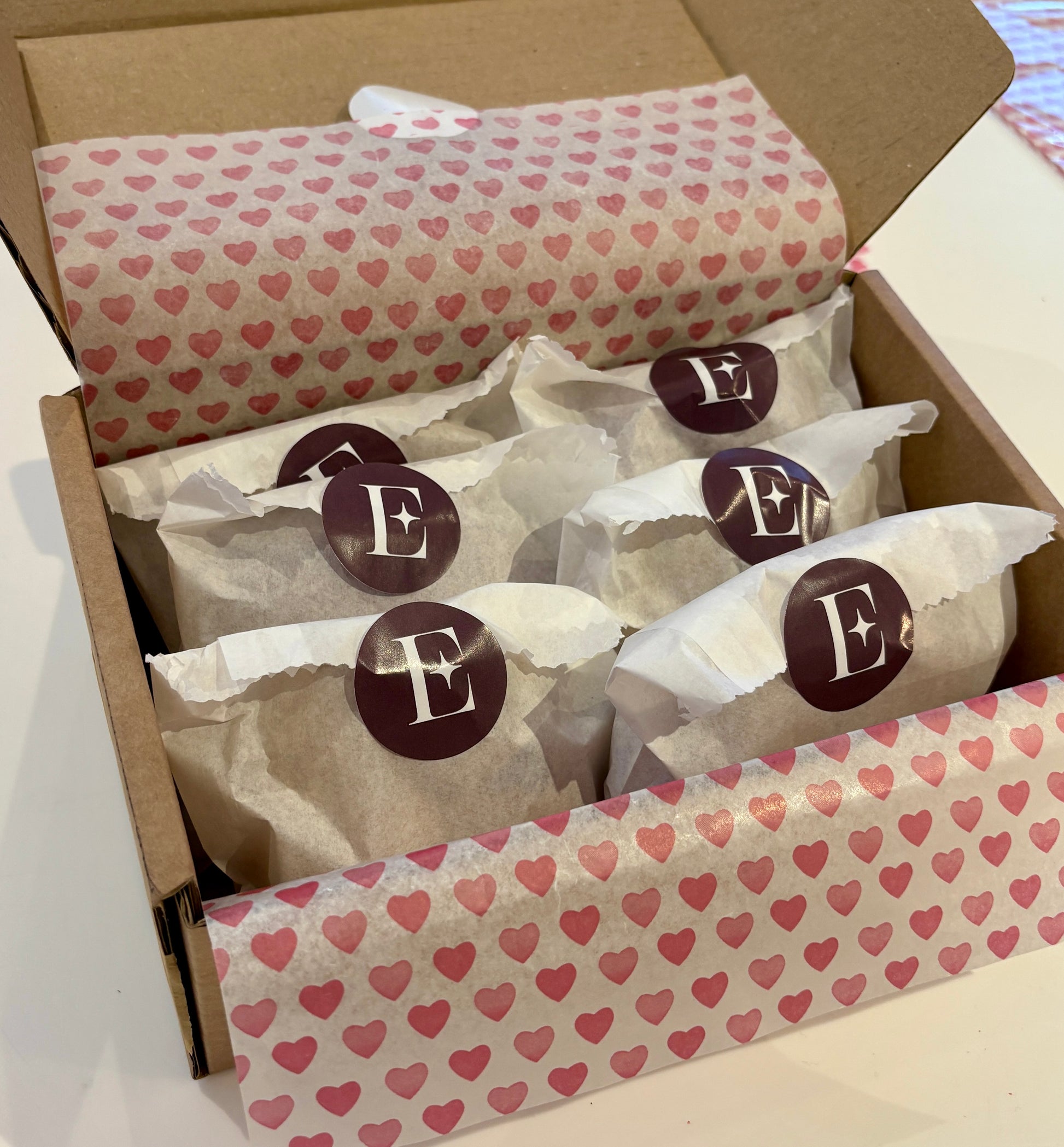 Sharing box of valentine new york cookies for delivery in the UK, Chocolate chip, red velvet and biscoff flavours