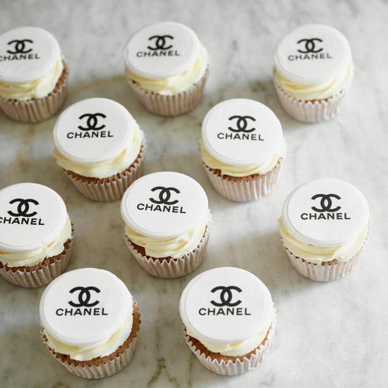 Branded Corporate Cupcakes with Chanel logo