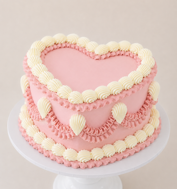 Heart Shaped Lambeth Cake
