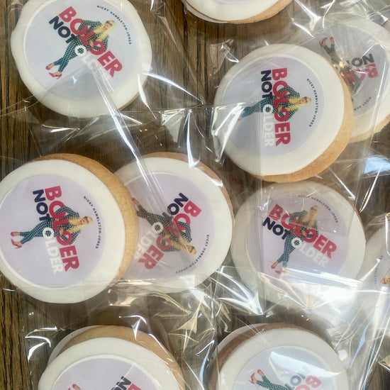 Corporate logo branded cookies