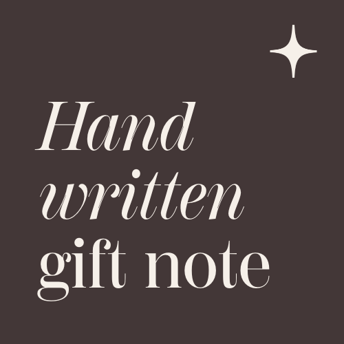 Hand written gift note