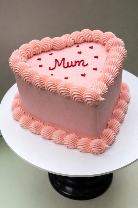 Heart shaped mothers day cake delivered london