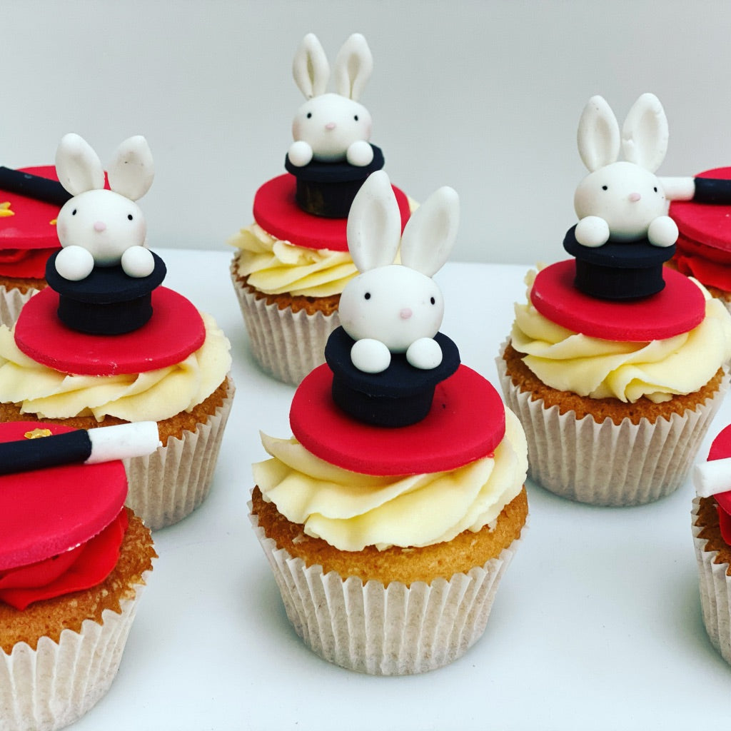 Magicians Bunny Rabbit and Hat themed Cupcakes