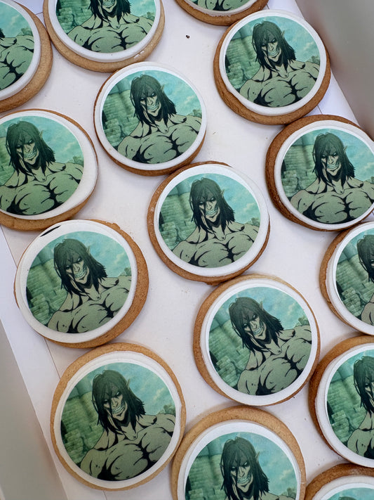 Butter cookies decorated with an edible photo