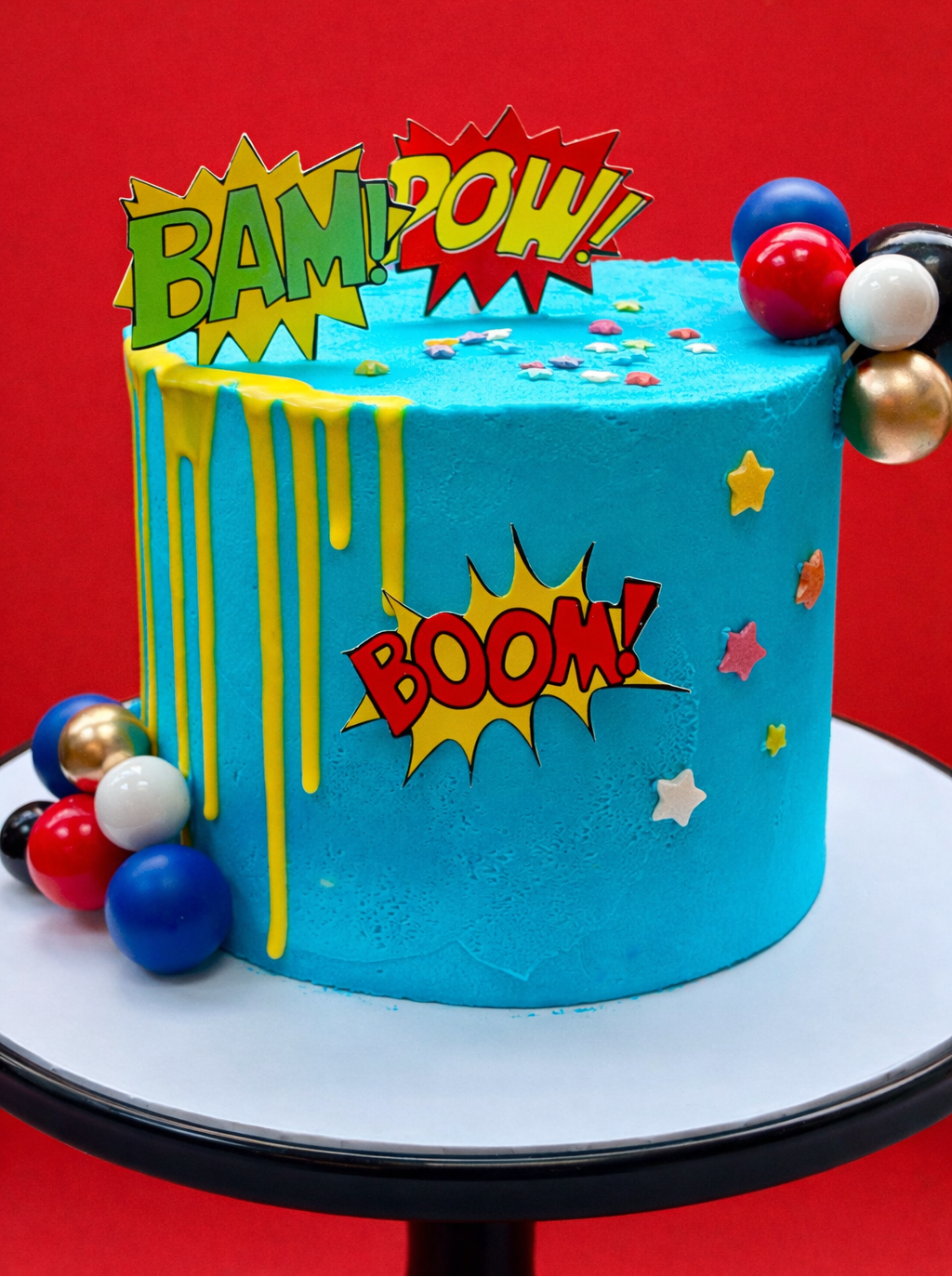 Super hero themed kids birthday cake deilvered in london