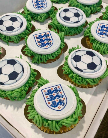 Worldcup Cupcakes England Logo delivered in london